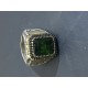 Yeşil taşlı gümüş Erkek yüzük 